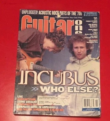GUITAR ONE MAGAZINE 2001 Incubus Live Alien Ant Farm Stone Gossard Carl Wilson