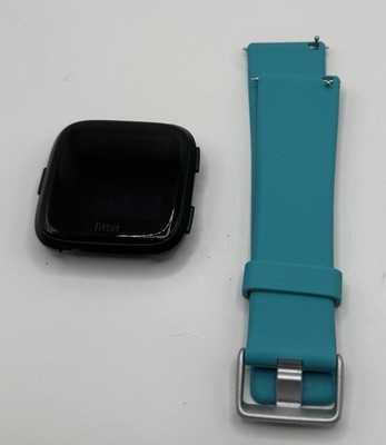 Fitbit Versa Smartwatch - Black - NEW band - TESTED - Fitness Tracker
