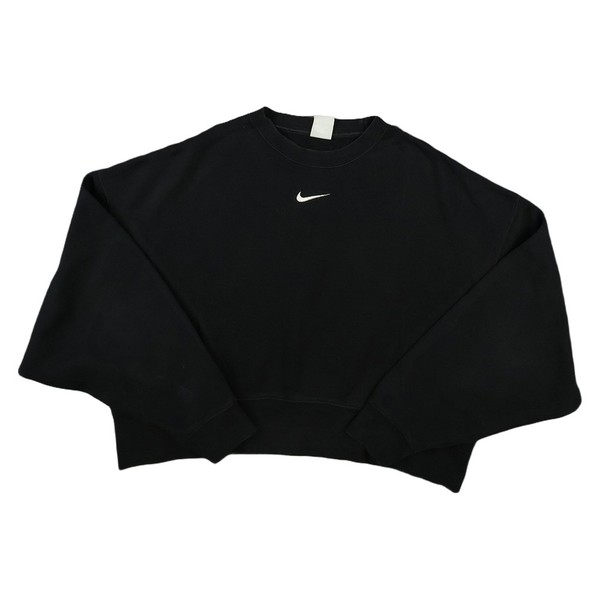 Nike Jumper Womens XSMALL Black Phoenix Cropped Crew Neck Sweatshirt Size XS