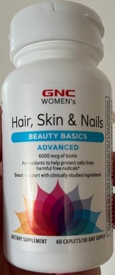 GNC WOMEN'S Advanced Hair, Skin & Nails Formula - 60Caplets 