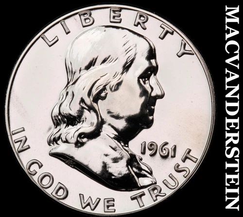 1961 Silver Franklin Half Dollar - Choice Gem Proof  Lustrous  #i1021