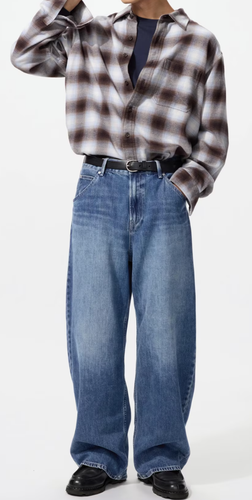 UNIQLO Jersey Barrel Silhouette Jeans High Quality Materials NEW XS-4XL