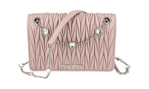 MIU MIU by PRADA MATELASSE CRYSTAL BANDOLERA BOLSO DE MANO 1BP065 - Imagen 3 de 11