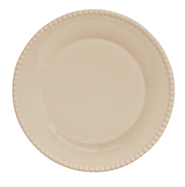 Speiseteller Tiffany Beige Creme Rund D. 26Cm Aus Porzellan Easy Life Wa-image