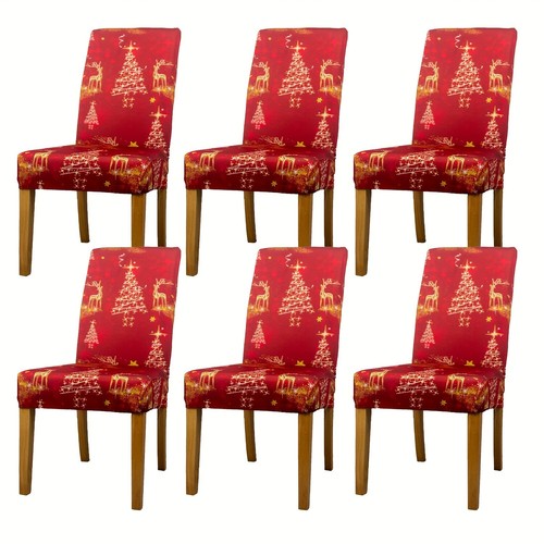 4/6 Christmas chair cover for dining room, banquet and family decoration - Picture 35 of 39