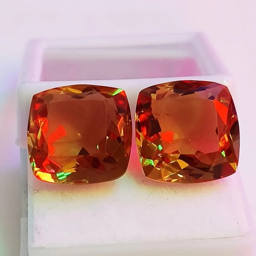 36.5 Ct 2 Pcs Natural Color Change Alexandrite Certified Cushion Loose Gemstone - Picture 4 of 6