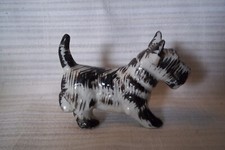 Vintage SCOTTIE DOG Scotty Terrier Black White Figurine - JAPAN