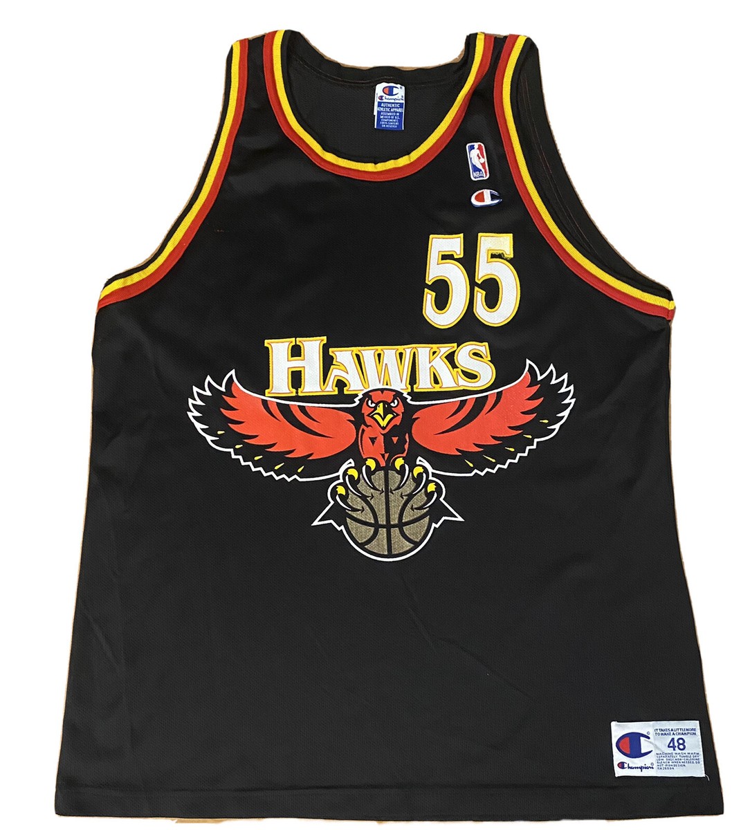 100% Authentic DIKEMBE MUTOMBO BIG HAWK Atlanta Hawks Champion