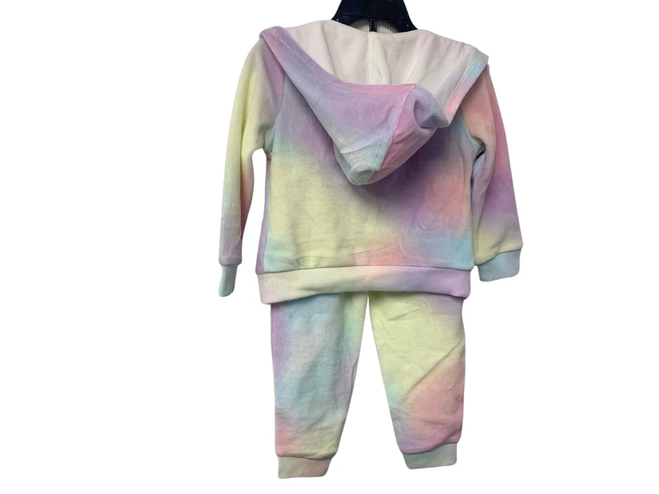 Terno de atletismo infantil Juicy Couture veludo 2T design tingido múltiplo 2 bolsos frontais - Imagem 3 de 3