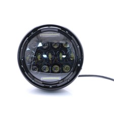 7 "Faro LED per moto 75W Proiettore nero Faro LED per faro Harley Cafe Racer 12v