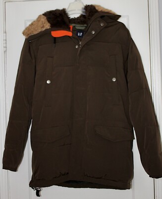 N3B Style Bomber Jacket Snorkel Parka GAP Men's L Brown Clean