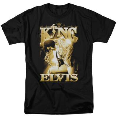 ELVIS PRESLEY THE KING Licensed Adult Men's Graphic Tee Shirt SM-6XL