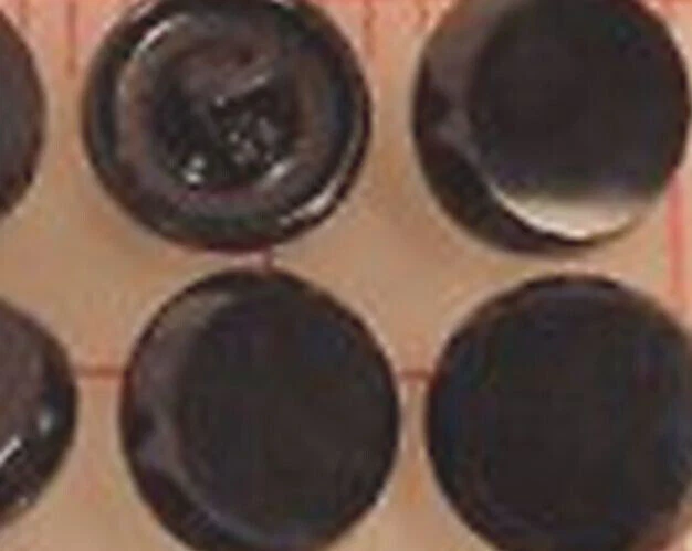 10 botones de vástago de vidrio negro azabache MEDIANO vintage borde facetado frontal plano 3/4" Foto 4 de 4