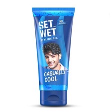 Set Wet Styling Hair Gel for Men - Casually Cool, 100ml Medium Hold, High Shine
