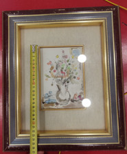Quadro vintage Luciano Albertini collezionisti, vaso di Fiori  12x17cm
