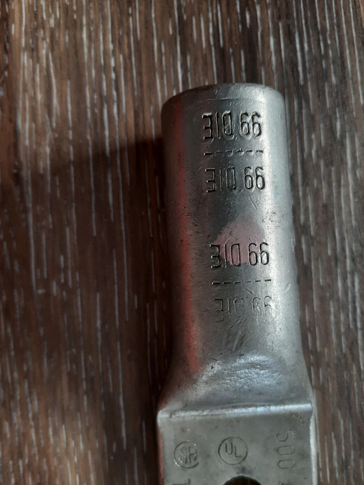 T&B 500 AL-CU / 99DIE ALUMINIUM CRIMP CONNECTOR / 60171 1/2" BOLT 500 MCM  - Image 3 of 4