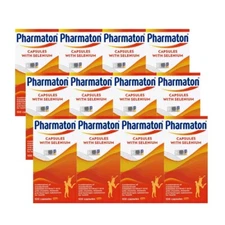 12x 100s Pharmaton Capsules with Ginseng and Selenium Energy Booster Performance