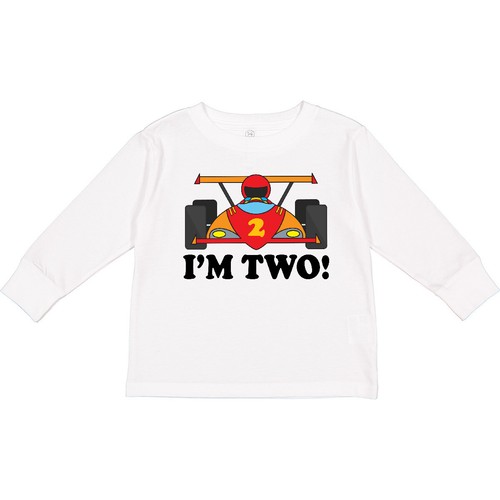 Inktastic Race Car 2nd Birthday Boys Racing Toddler Long Sleeve T-Shirt Turning