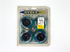 4 Hyper Wheels Superlite 1993 Inline Skate Wheels 78A 12mm Teal NOS