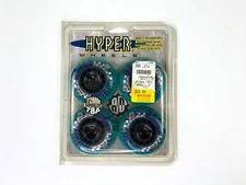 4 Hyper Wheels Superlite 1993 Inline Skate Wheels 78A 12mm Teal NOS