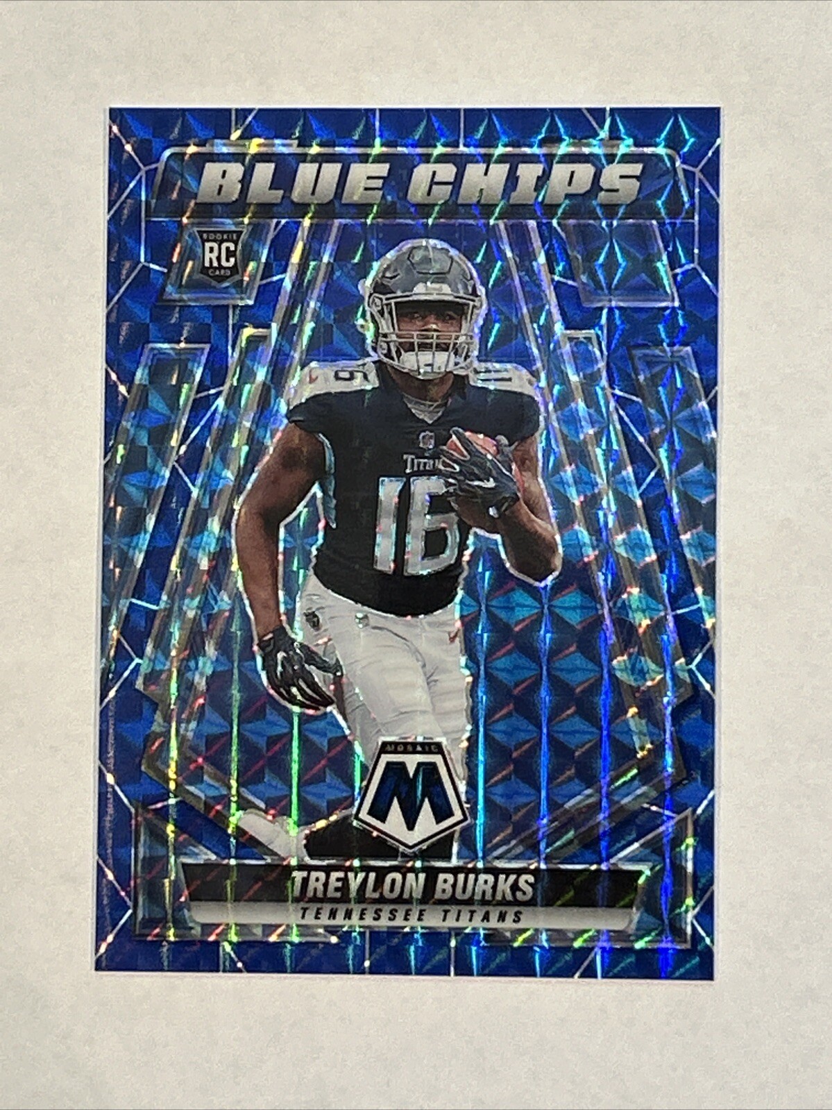 2022 Panini Mosaic Blue Prizm #BC-10 Treylon Burks /99 Blue Chips Tennessee RC
