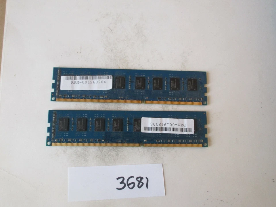 Elpida 2x2Gb=4Gb PC3-10600 1333Mhz DDR3 Desktop Memory RAM (3681) - Image 2 of 2