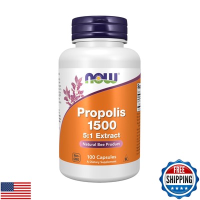 NOW Foods Supplements, Propolis 1,500 mg with 5:1 Concentrate, Natural Bee Pr