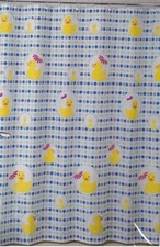Duck and Polka Dot Printed Fabric Shower Curtain  EBRTR 1658 