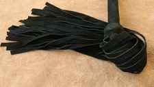 Black Beautiful Suede leather handle and 36 Suede leather tails flogger whip