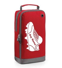 Football Rugby Boot Print Personalised Red Sports Shoe Football Rugby Boot Bag