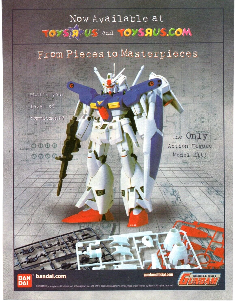 2001 Action Figures Toy PRINT AD ART BanDai Mobile Suit Gundam
