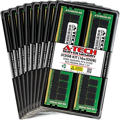512GB 16x 32GB PC4-2666 RDIMM QNAP TDS-h2489FU-4314-128G Memory RAM