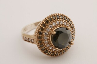 Turkish Jewelry Small Round Peridot Topaz 925 Sterling Silver Ring Size All