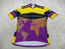 VINTAGE Pearl Izumi Cycling Jersey Men Medium Morgan Stanley Technical Wear USA