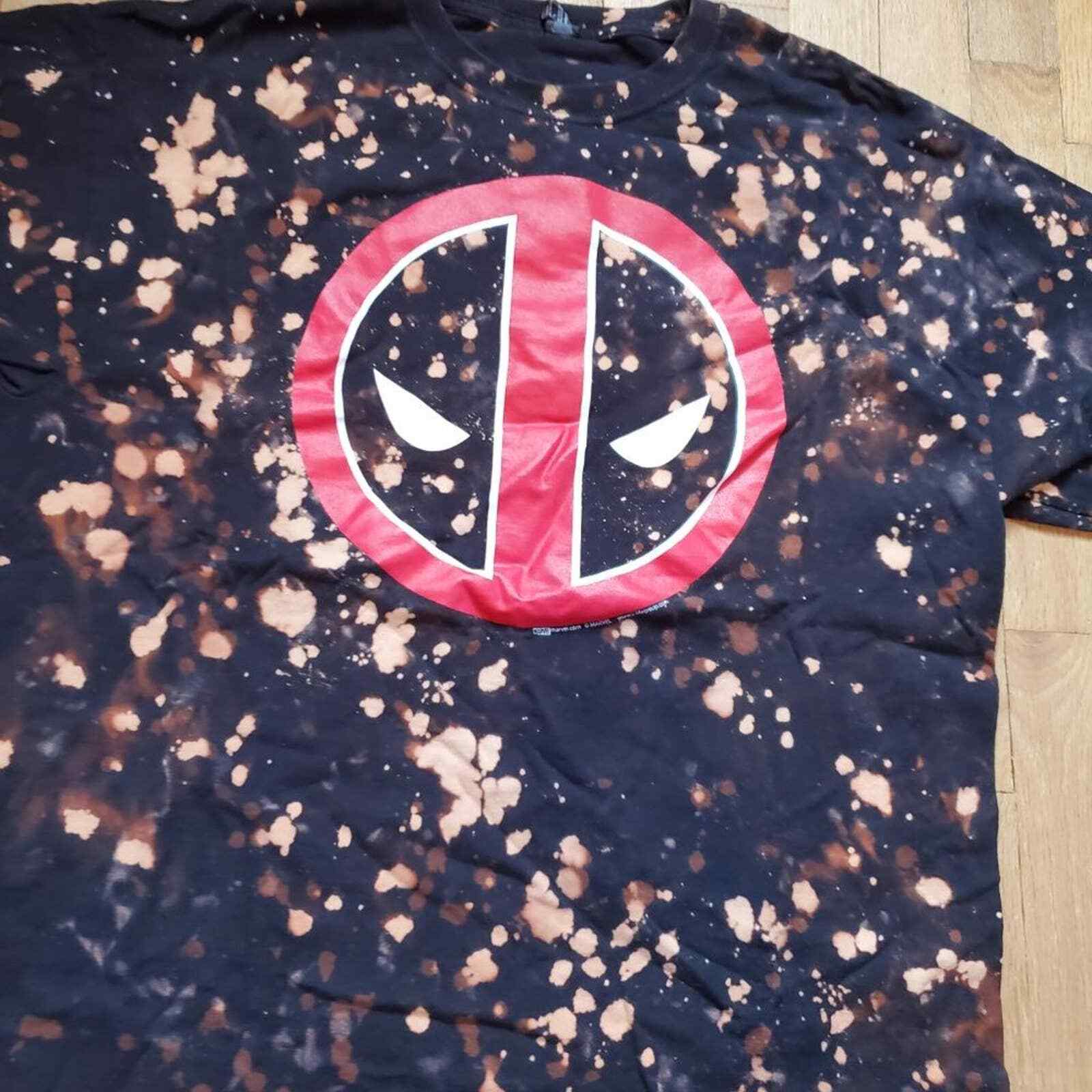 Deadpool Upcycled and Repurposed Reverse Tie Dye … - image 3