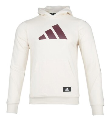 Adidas Men Future Icon Hoody Sweat-Shirts Run Ivory Athletic Tee Jersey HA1411