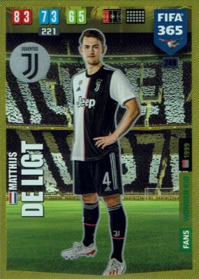 Panini Adrenalyn XL FIFA 365 2020 Wonder Kid Nr. 249 Matthijs De Ligt Juventus