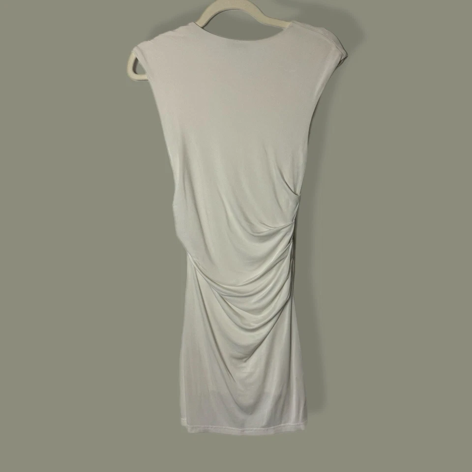T Alexander Wang собранными в Рюш драпировки слоновой кости платье, контур тела приподнятые основы, S - Изображение 2 из 4