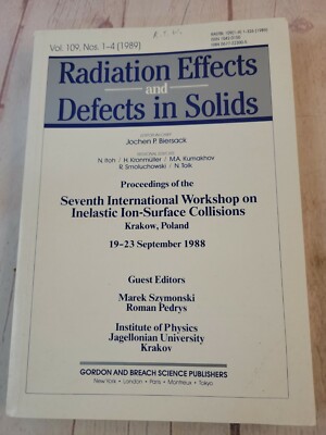 Radiation Effects And Defects In Solids 