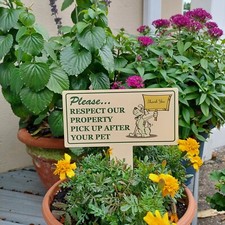 2 Pick Up After Pet  No Dog Pooping  No Poop No Pee Sign  Curb Your Dog Signs