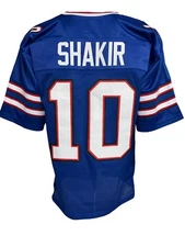 CUSTOM UNSIGNED KHALIL SHAKIR BLUE JERSEY XL