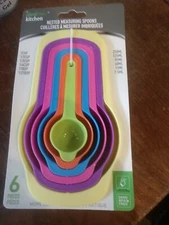 Ideal Kitchen Nesting Measuring Cup / Spoon 6 piece Set Dishwasher Safe(2-po-154