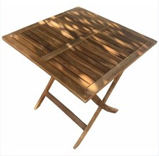 Tavolo da Giardino Pieghevole 70x70x74cm Legno Massello di Teak