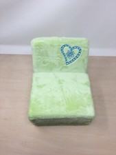 Silla plegable de terciopelo verde para muñeca American Girl sofá futón Julie Chaise