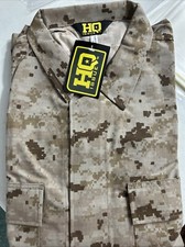 HQ Issue Mens Size XL Regular BDU Uniform Jacket Digital Camo Brown Ripstop