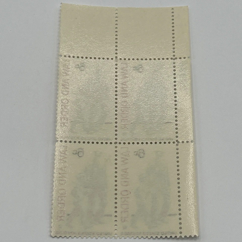 MNH US Postage 6¢ Police ‘Law And Order’ 4 Stamp Plate Block #29835 - Image 3 of 4