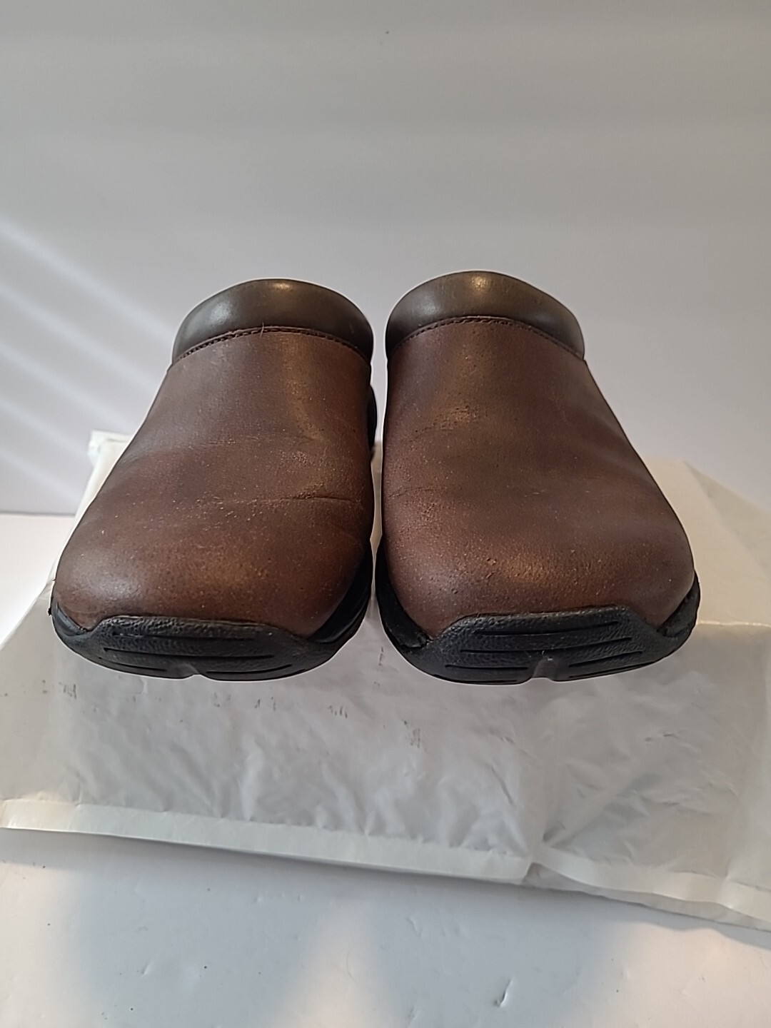 Zoccoli Merrell Slides Jungle Primo MOC taglia 6 5 pelle marrone scuro slip on casual