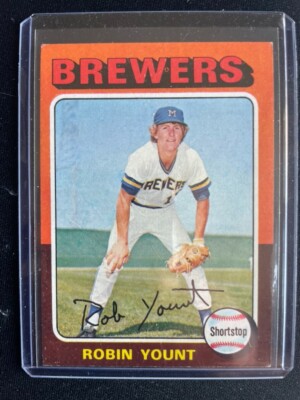 1975 TOPPS ROBIN YOUNT #223 ROOKIE RC MILWAUKEE BREWERS HOF
