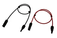 TEMCo 12 AWG Solar Panel Extension MC4 PV Cable - 2.5 Ft Black + 2.5 Ft Red USA