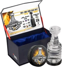 Pittsburgh Penguins 2017 Stanley Cup Champs Stanley Cup Filled With Ice & Puck